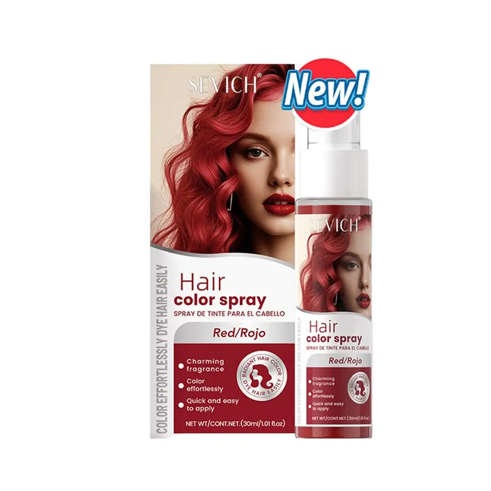 

Одноразовый спрей-краска для волос на Хэллоуин, косплей, вечеринка, временный спрей-краска для волос, красочный продукт для укладки волос, 30 мл