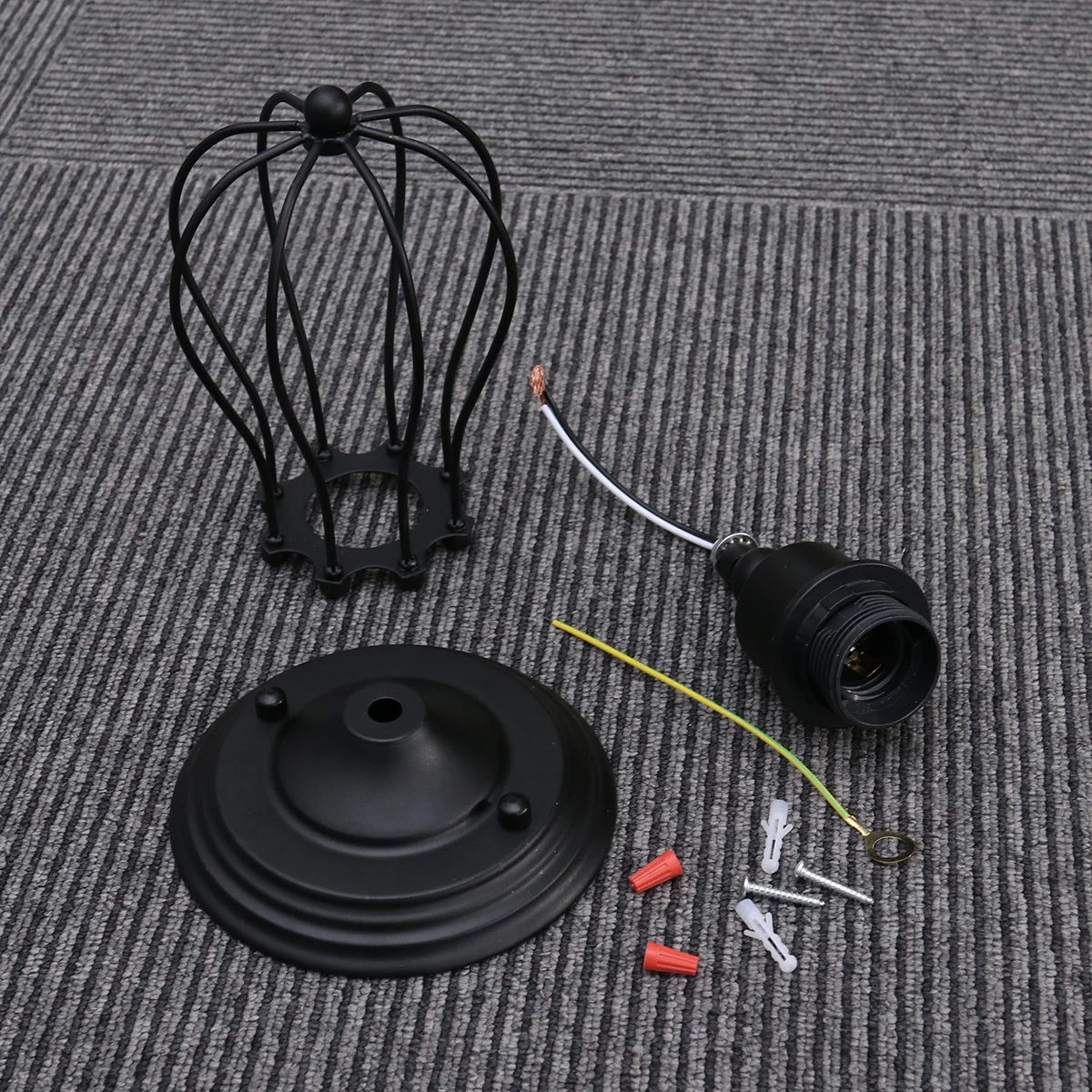 

Wrought Iron Wall Lamp E27 Single Head Black Retro Style for Living Room Bedroom Hallway Garden Courtyard Fence Stair Decor