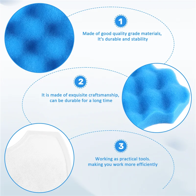 ATP3- 10Set Blue Sponge Filter White Cotton Liver Filter For  DJ97-01040C Series Vacuum Cleaner Parts