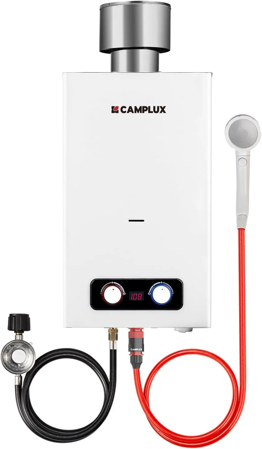 2.64 GPM Portable Tankless Water Heater, Outdoor Propane Water Heater with 4.33