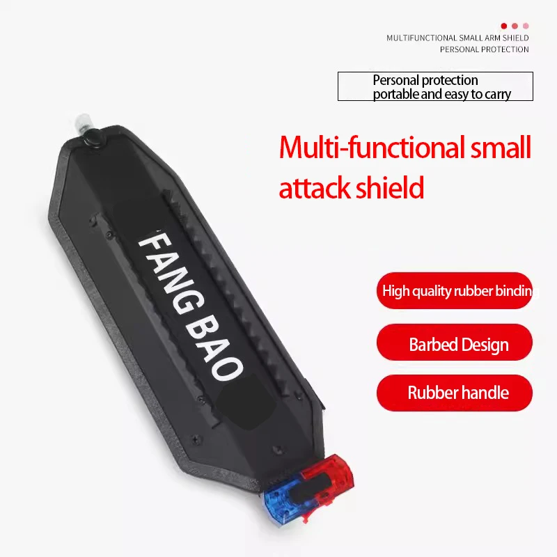 

Multi-functional small arm shield with shoulder light with serrated PC riot shield New anti-body shield with broken Windows