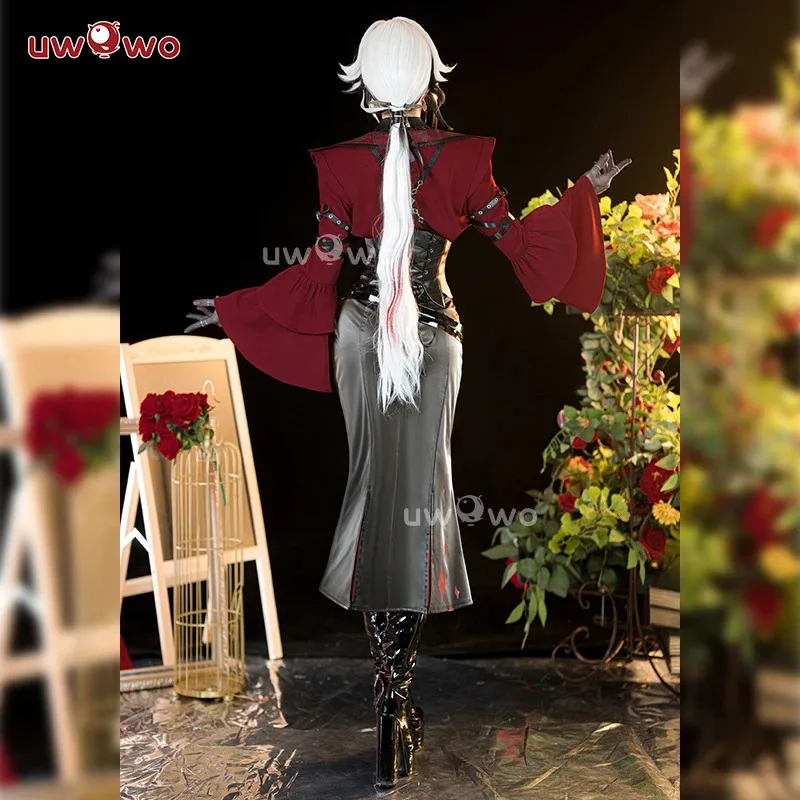 أزياء UWOWO Genshin Impact التأثيرية Fanart Arlecchino The Knave Music Concert أزياء تنكرية للعبة أزياء الهالوين