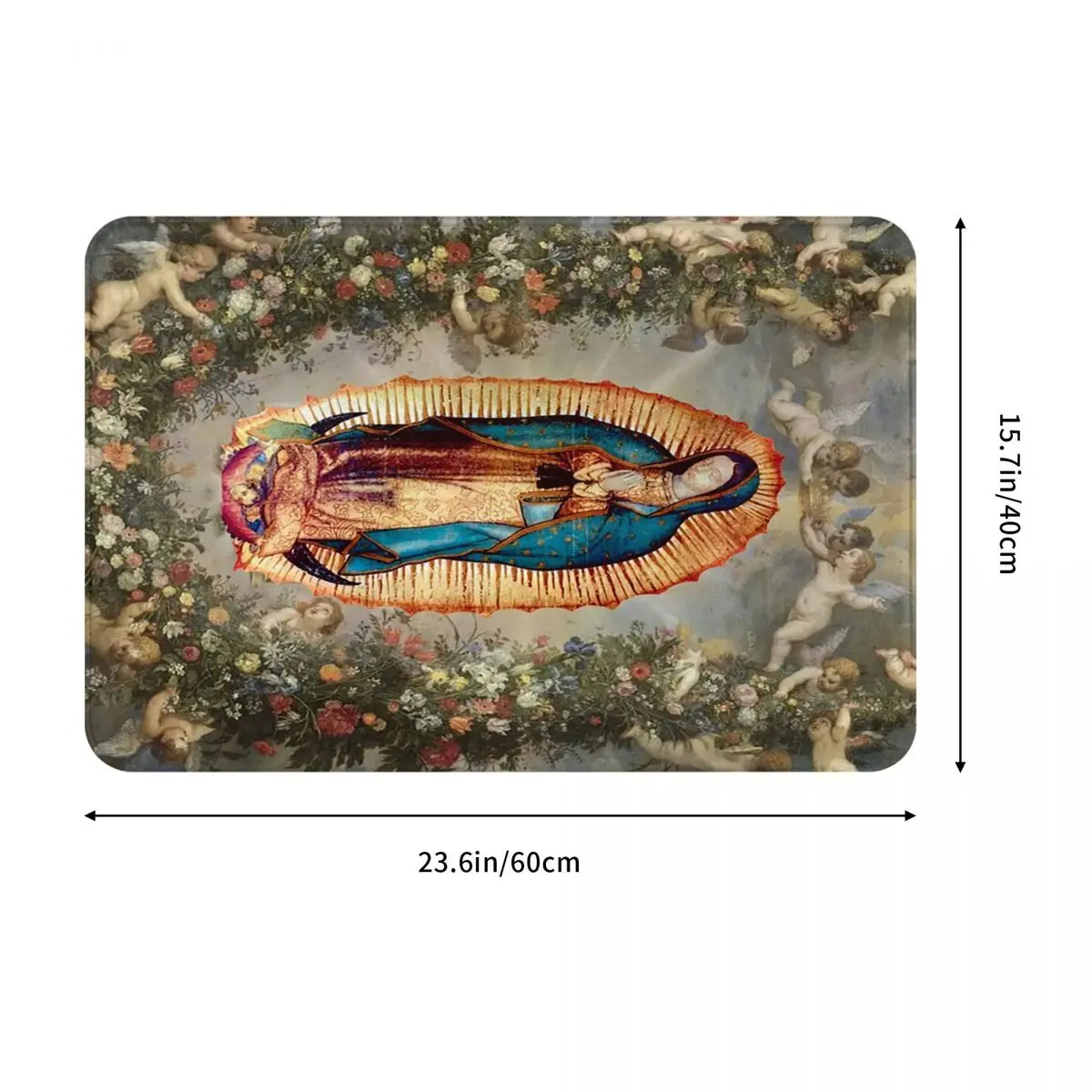 Our Lady Of Guadalupe Virgin Mary Doormat Absorbent Mat Carpet Rug Kitchen Entrance Home Floor Mat for Living room Footpad Mats