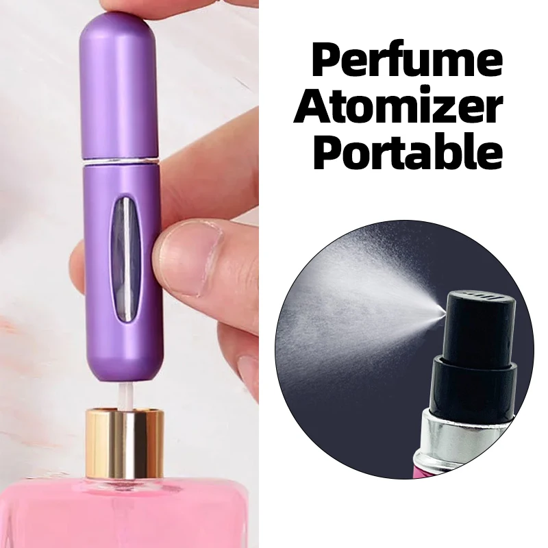 

5Ml Perfume Atomizer Portable Mini Aluminum Spray Traveling Perfume Liquid Container Alcochol Empty Refillable Bottle Cosmetics