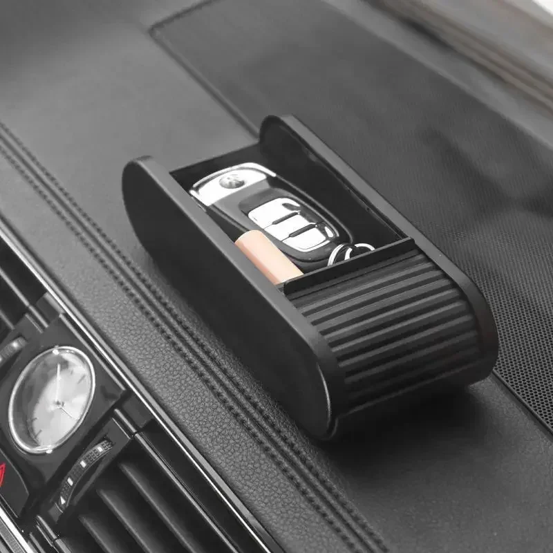Vehicle Decor Sliding Open Case Telescopic Lock Container Console Organize Box Automobiles Stowing Tidying
