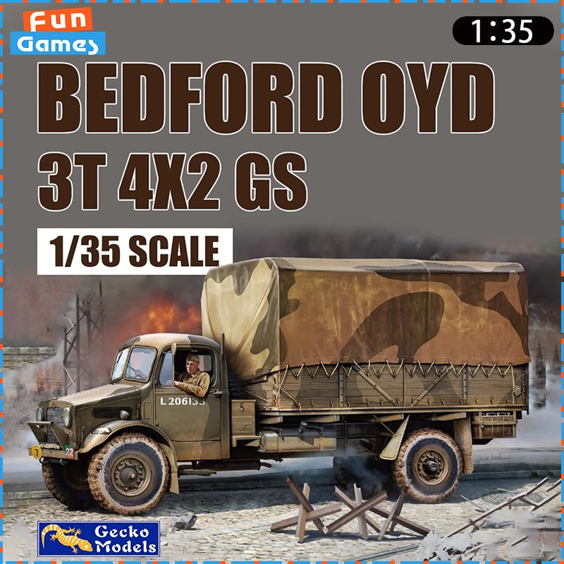

2025 New GECKO MODELS 1/35 Trucks Models Bedford OYD 3T 4x2 GS Lorry Model 35GM0153 Uncolored Collect Ornament Custom Toy Gift