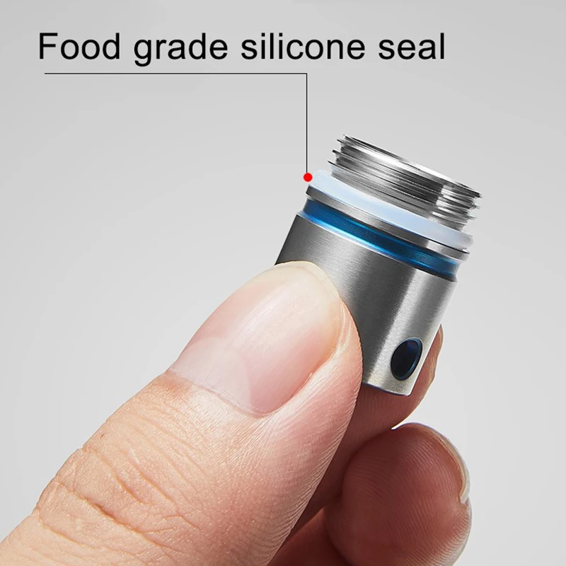 Portable First Aid Canister Titanium Alloy Seals Bottle Waterproof Capsule Mini Keychain Pendant Outdoor EDC Survival Tools