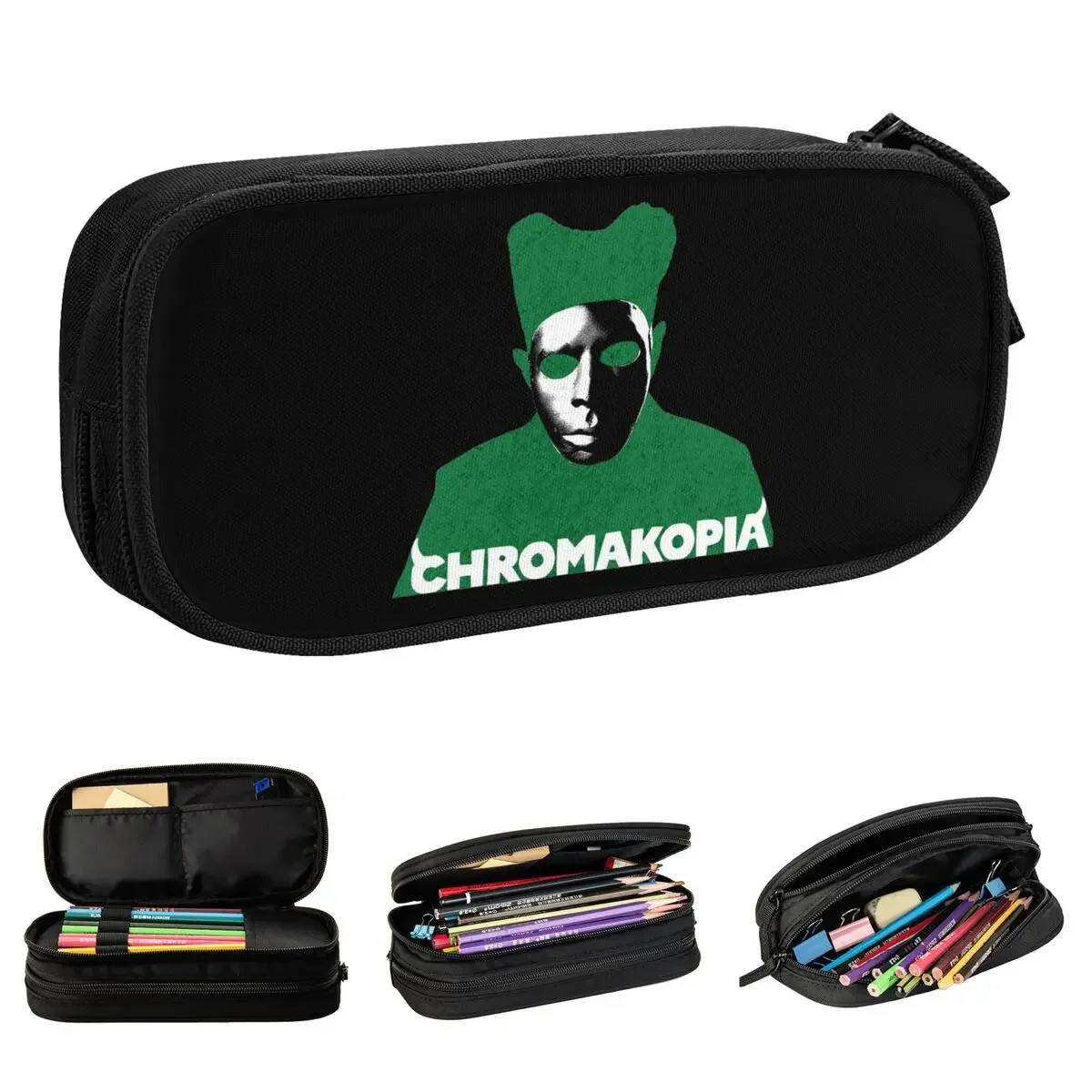 

Chromakopia Album Tour Hip Hop Pencil Cases New Pen Bag Girls Boys Large Storage School Supplies Gift Pencilcases