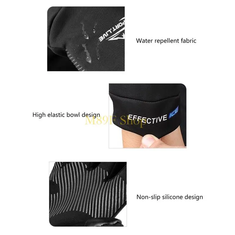 M89F Winter Outdoor Sports Running Glove Warm for Touch Screen Gym Fitness Full Finge