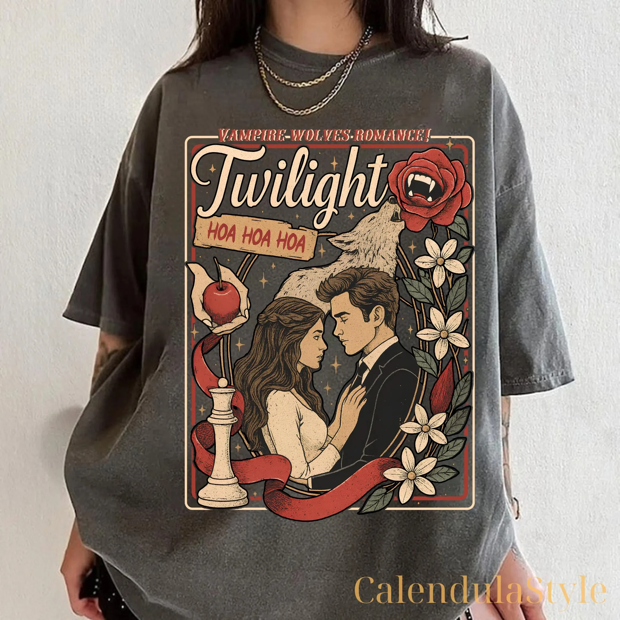 T-shirt Book Lover Gifts From Fox Town, Washington. Twilight Series Fan Gifts. Romantic Story of Vampires and Werewolves.