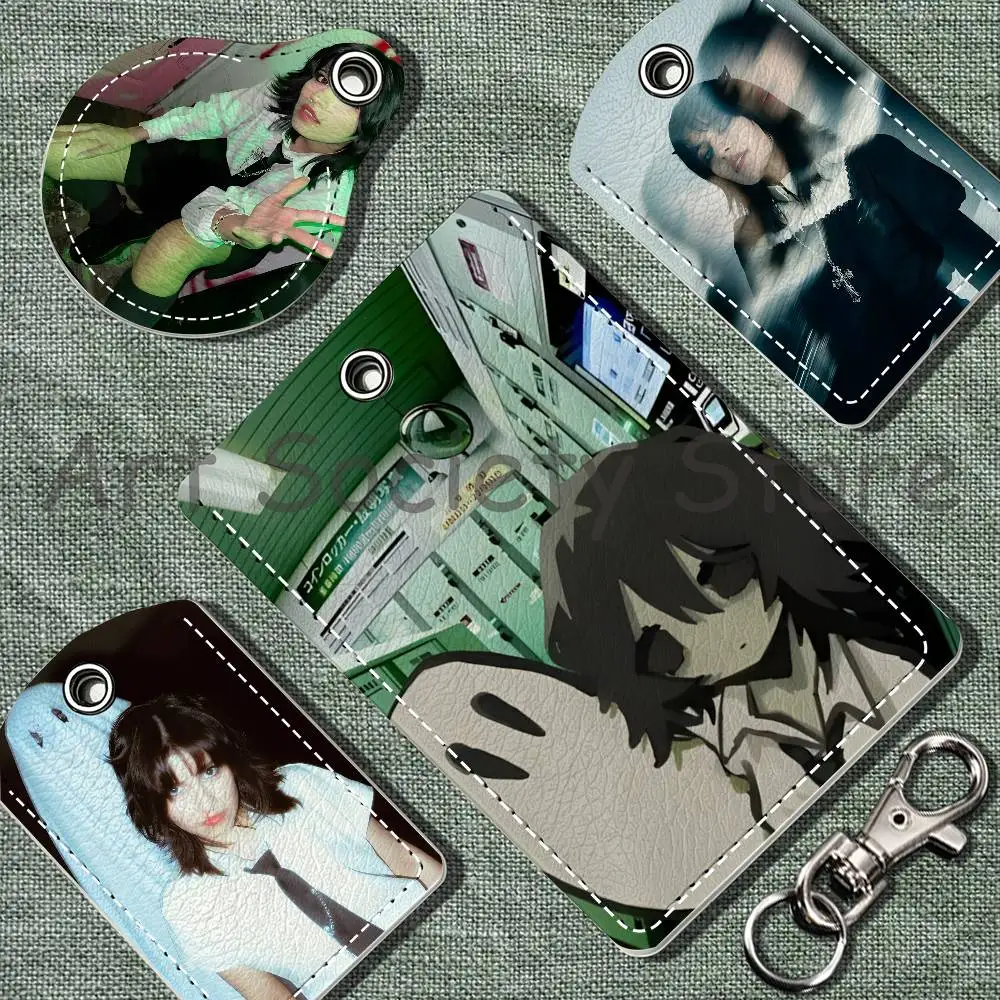 Singer V-VIOLENT VIRA Cartoon Movie Singer Game Anime Leather Card Holder Can Store Access Control ID Card Subway Air Tag Case