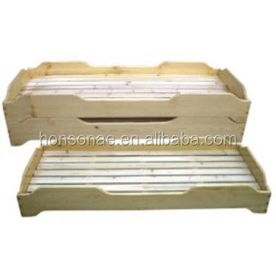Kindergarten Environmental protection Solid Wood Children's Bed Children's Home Furniture for Sale Child Wooden Bed