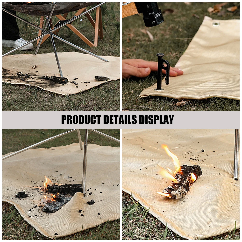 

Fire Blanket Thermal Insulation Pad High Temperature Resistant Camping Accessory Fiberglass Welding Mat BBQ Tool Outdoor