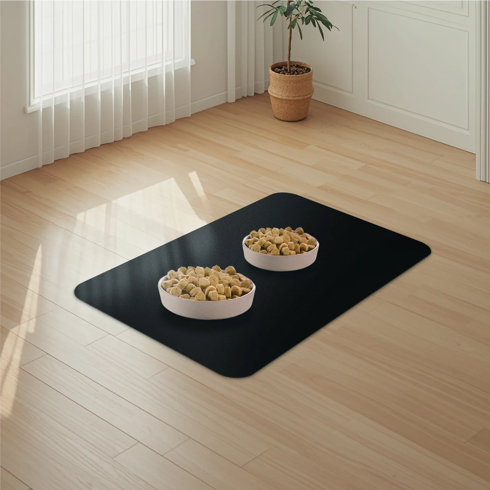 1pc Pet Mat, Cat Feeding Mat, Dog & Cat Food Mat - Designed for Messy Pets - Suitable for Wet/Dry Food Bowls /Water Bowls