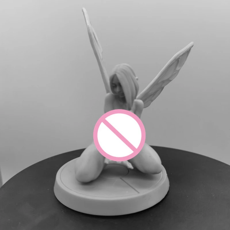 

1/24 Scale Resin Figure Minis Diy Winged Girl Assembly Model Kit Unassembled Diorama and Unpainted Figurines Toys
