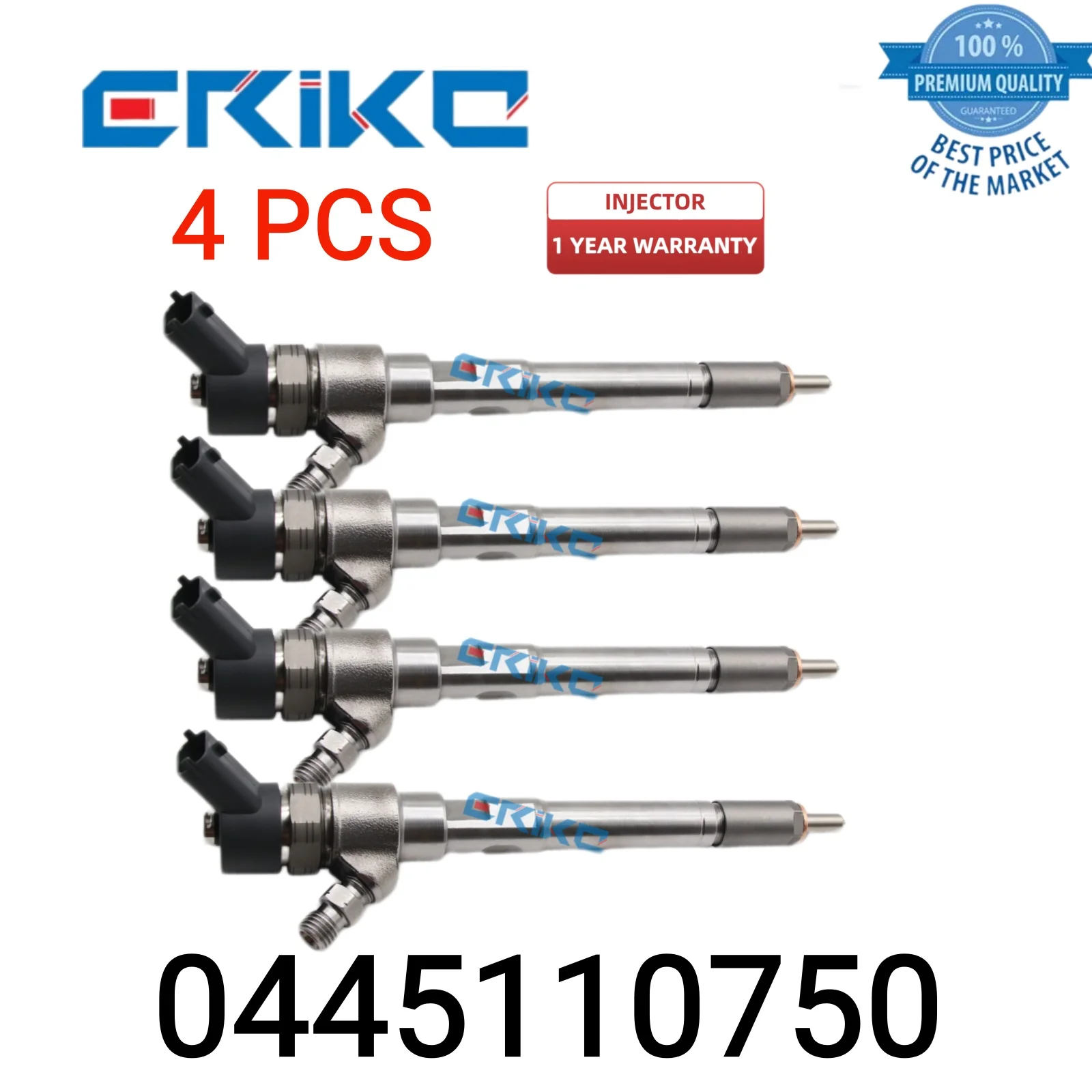 

4 PCS 0445110750 Injector Part Nozzle 0 445 110 750 Nozzle Injector 0445 110 750 Auto Fuel Injector for German Manka Jianghuai