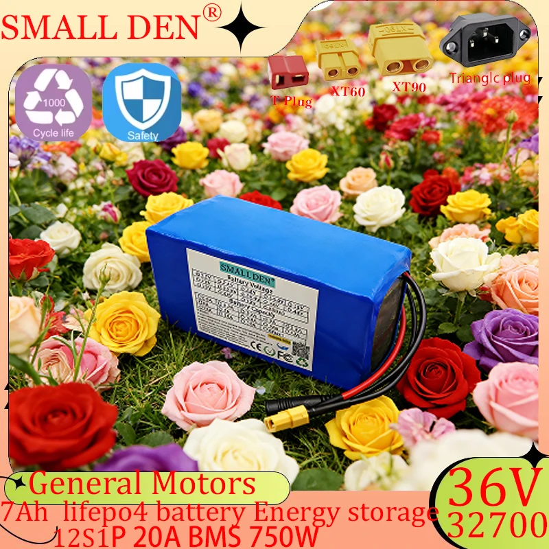 

36V 7Ah LiFePO4 Battery Pack 12S1P 32700 Built-in 30A BMS 350-750W with Port Suitable for various power tools + 43.8V 3A charger