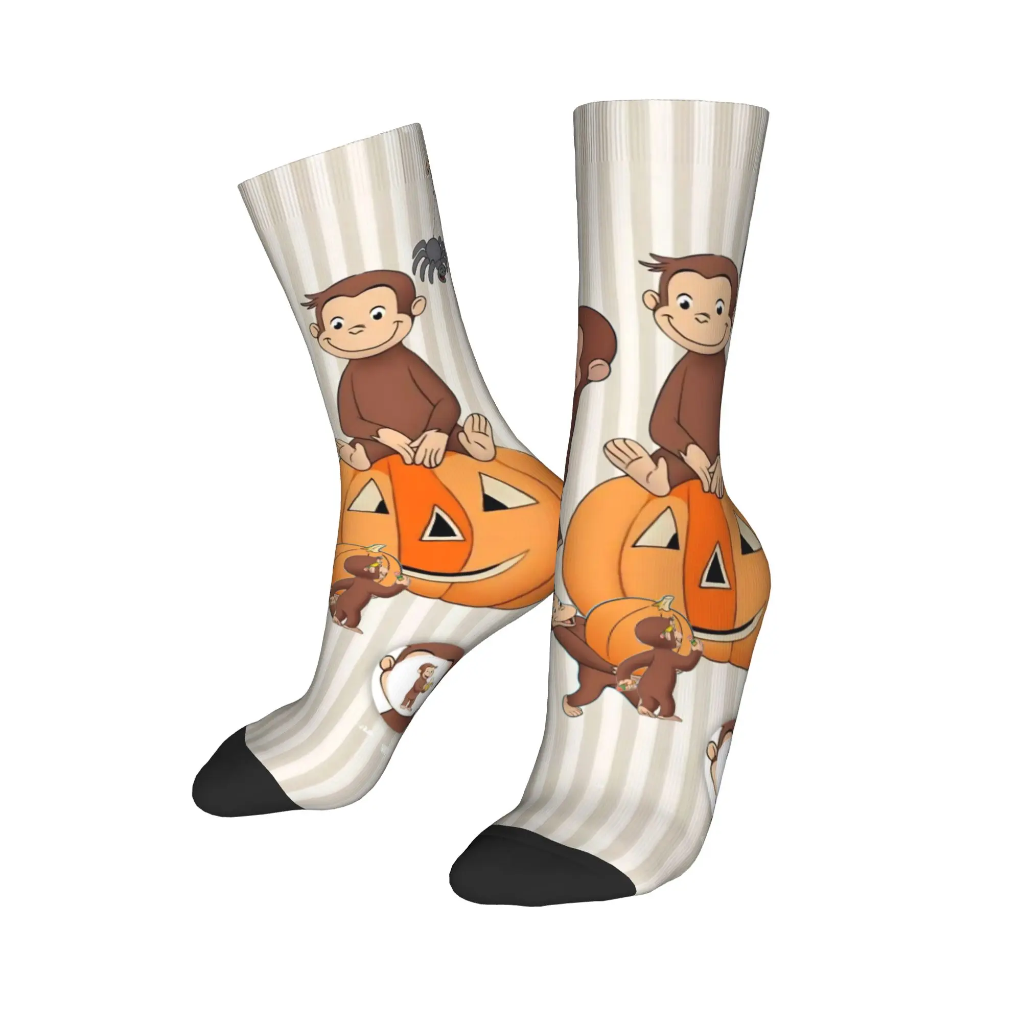 

Носки с милой обезьянкой и цікавым Джорджем, мужские и женские забавные носки Happy, новинка весны, лета, осени и зимы, средние носки-трубы, подарок,