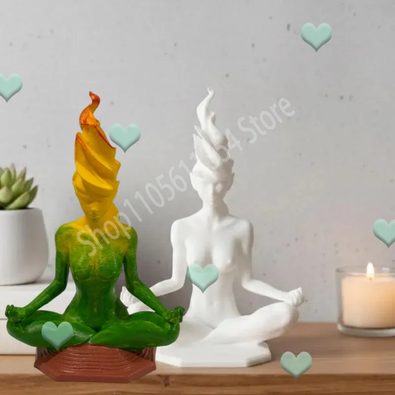 Yoga Meditation Goddess Figurine, for Home Garden Outdoor Decor Style Home Shelf Studio Meditation