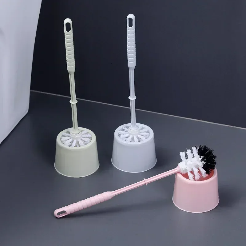

No Dead Corners, No Holes, Wall Mounted Toilet Brush Set, Used for Cleaning Household Long Handled Bathroom Cleaning Brushes