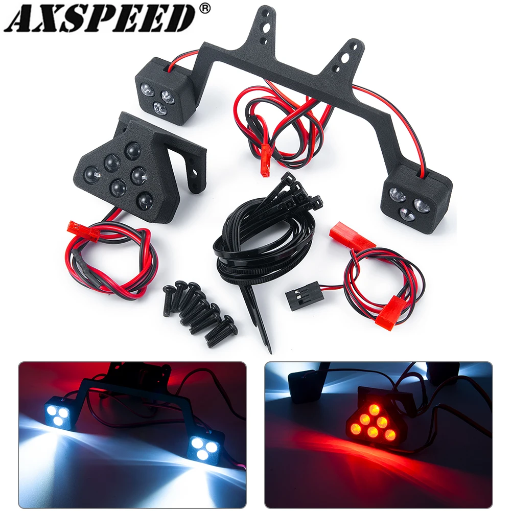 AXSPEED Front Headlight and Rear Taillight Spotlight Lamp Bar for KRATON 8S 1/5 RC Buggy Special Light Group Parts