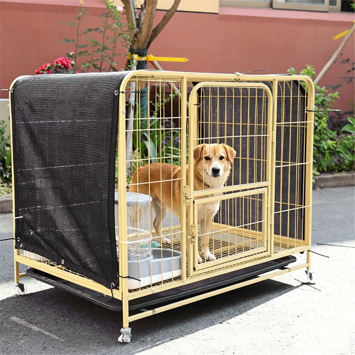 11·11COUPON 6' X 3' Kennel Shade Cover, 80% UV Block Shade Cloth, Mesh Tarp with Grommets for Dog Playpen, Dog Pen