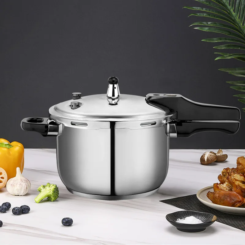 Modern Stainless Steel U-Shape Pressure Cooker Large Capacity Multi-Purpose Cooking Pot Explosion-Proof Induction Cooker