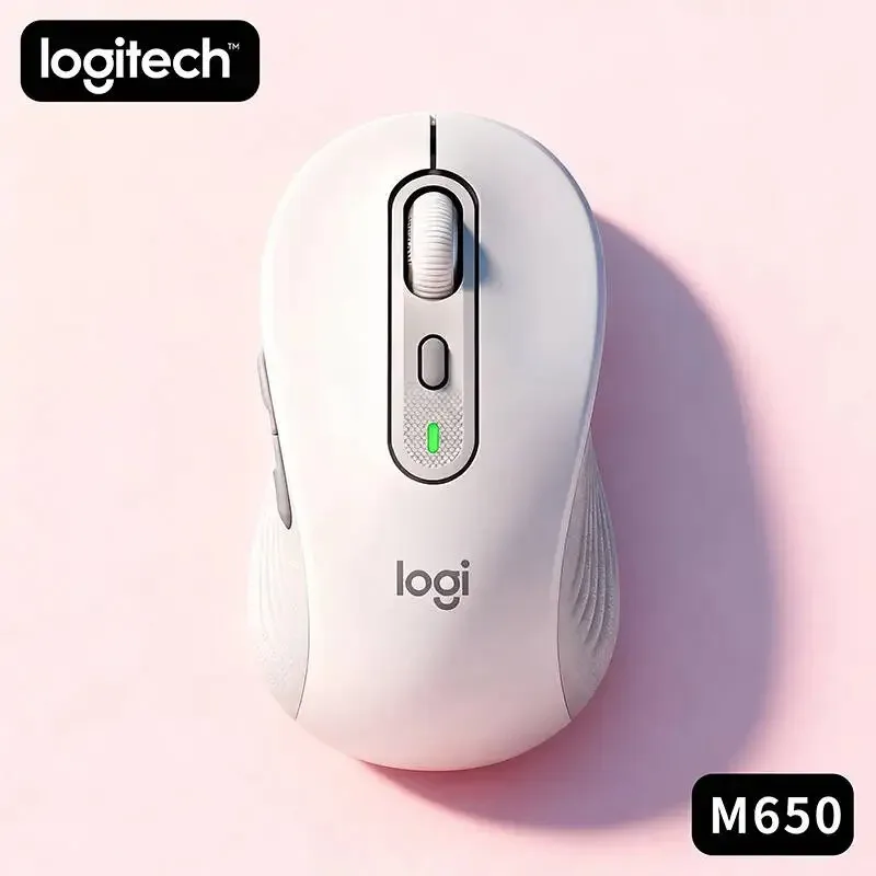 

Logitech M650 wireless mouse,ergonomic design, 2.4GHz Bluetooth, multi-device compatibility, suitable for office/PC, laptop use