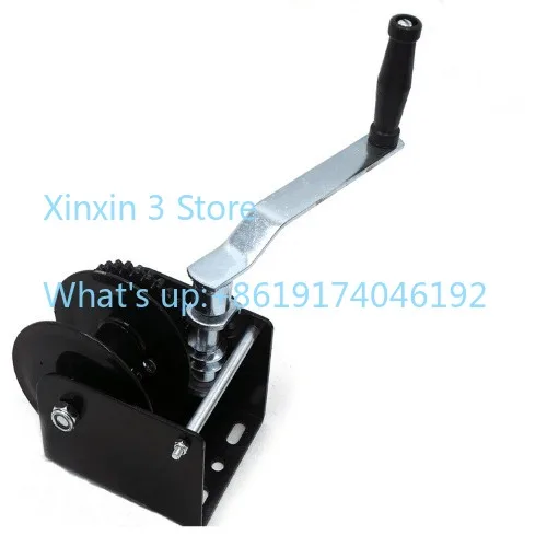 Double strand two-way turbine winch can be equipped with hex wrench Safety self-locking turbine 1500 lbs 750 kg