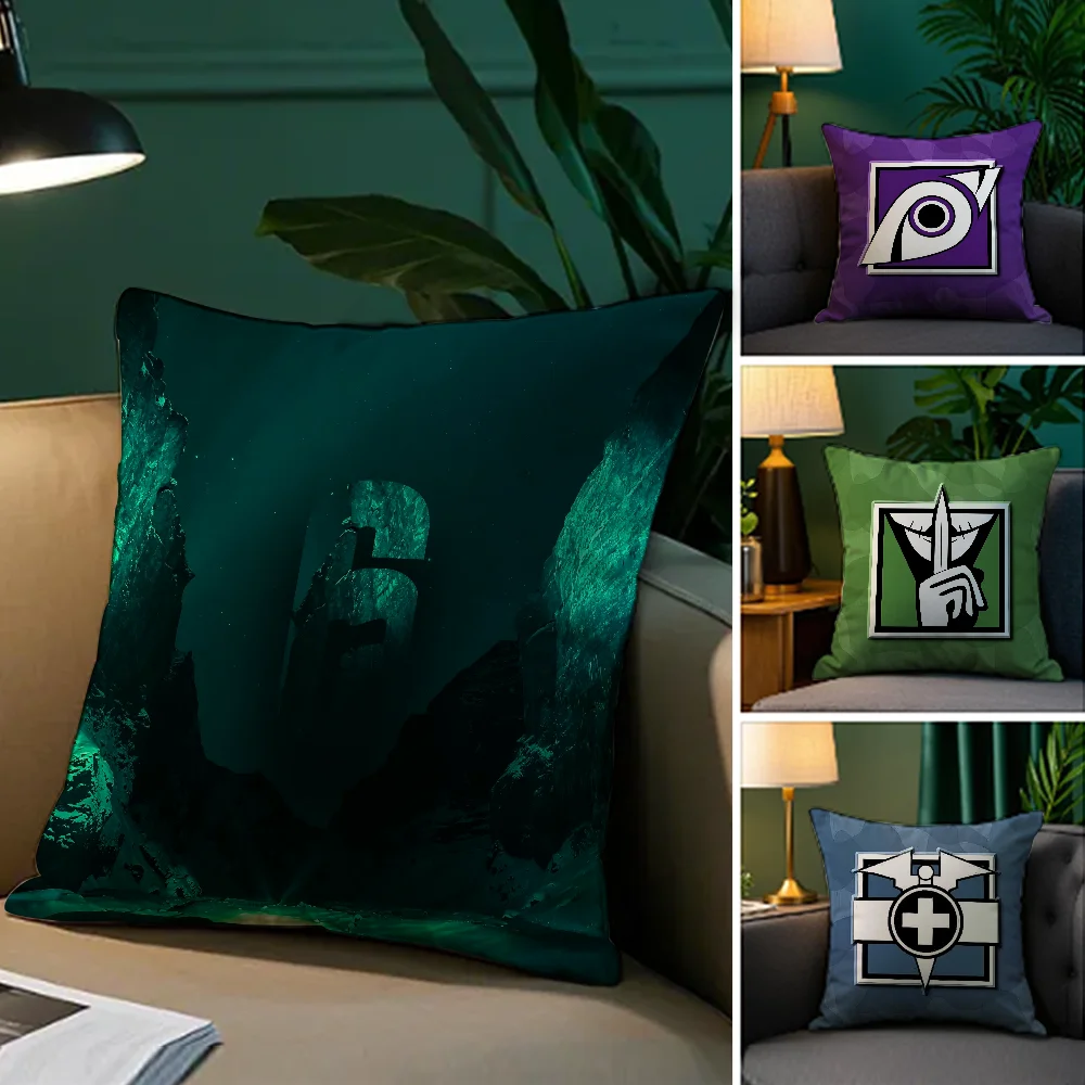

Hot Game R_Rainbow Six Siege Pillow Case Plush Fabric Soft Double Sided Print Sofa Cushion Cover Throw Pillow Covers