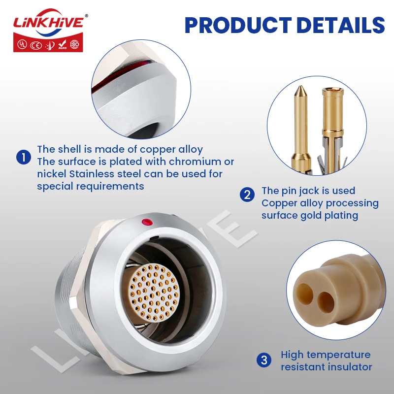 متوافق مع LEMO ENG 0K 1K 2K 3K 4K سلسلة 2 3 4 5 6 8 9 10 12 14 16 18 20 24 26 30 32 40 48Pin موصل الإغلاق الدفع والسحب #4