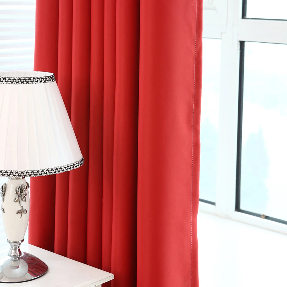 

Black Out Curtain Thick Curtains Bedroom Finished Product Blackout Darkening Red Light Blocking Office
