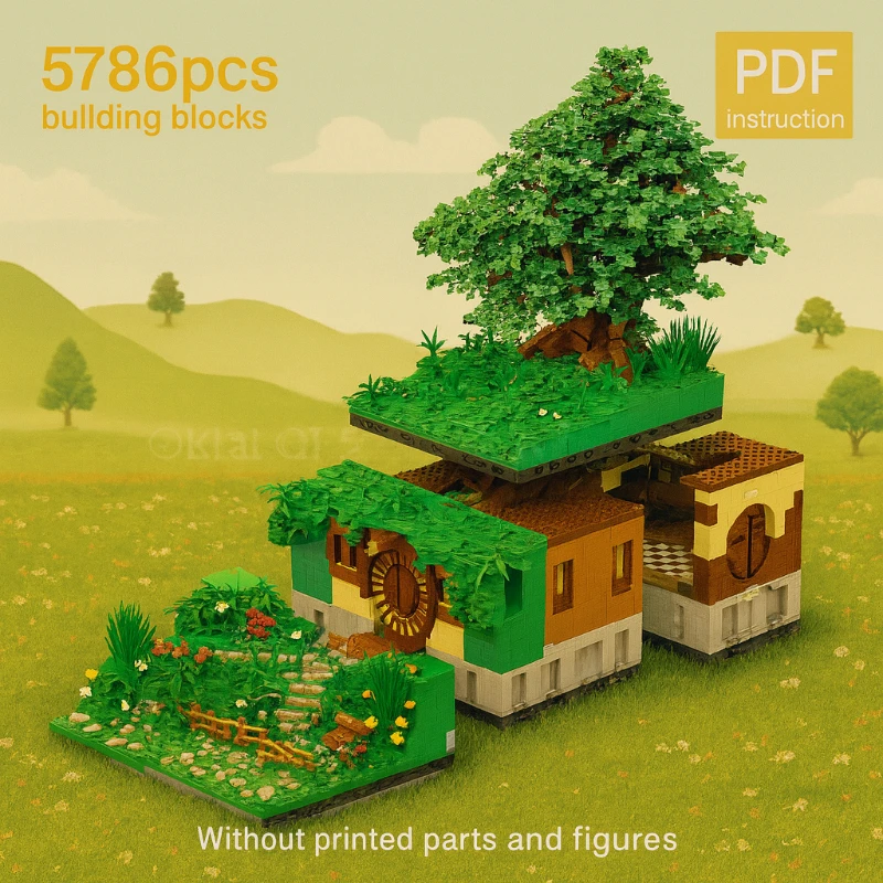 교육용 장난감 선물 판타지 하우스 입구 모델 블록 세트 DIY 조립 브릭 건축 컬렉션
