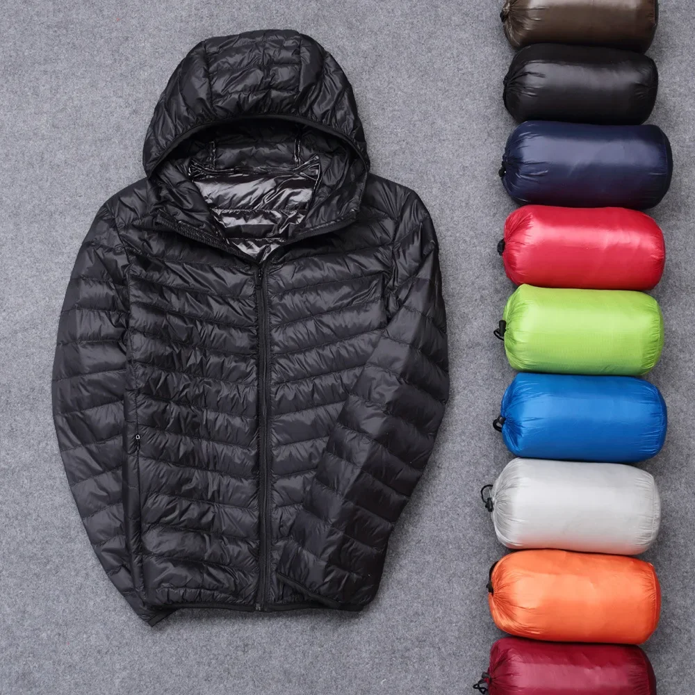 

Autumn/winter New Men's Lightweight Hooded Cotton-padded Coat Warm Fashionable Cropped Casual Stand Collar Down Jacket