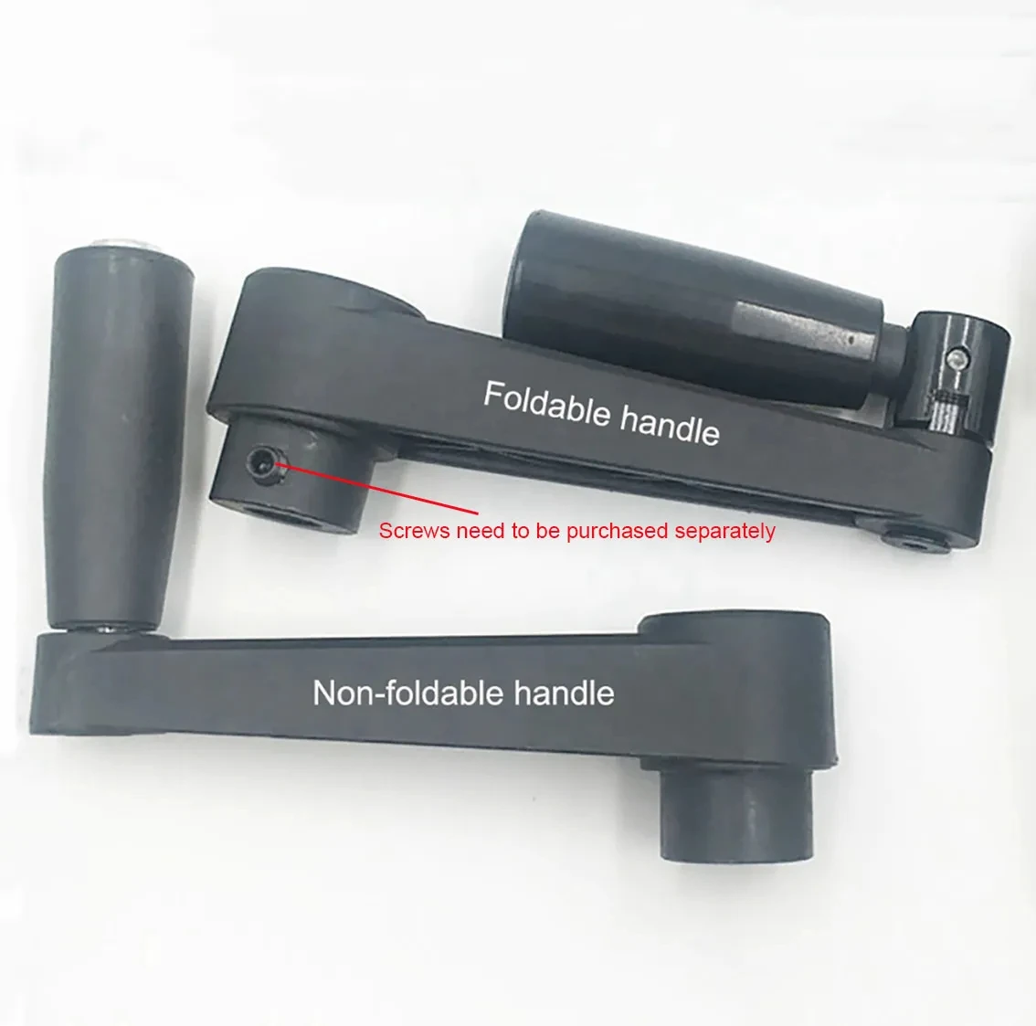 1Pcs Foldable Black Round Hole/Square Hole Mounting Crank Handles For Lathe Milling Machine Revolving Handle Length 63-160mm