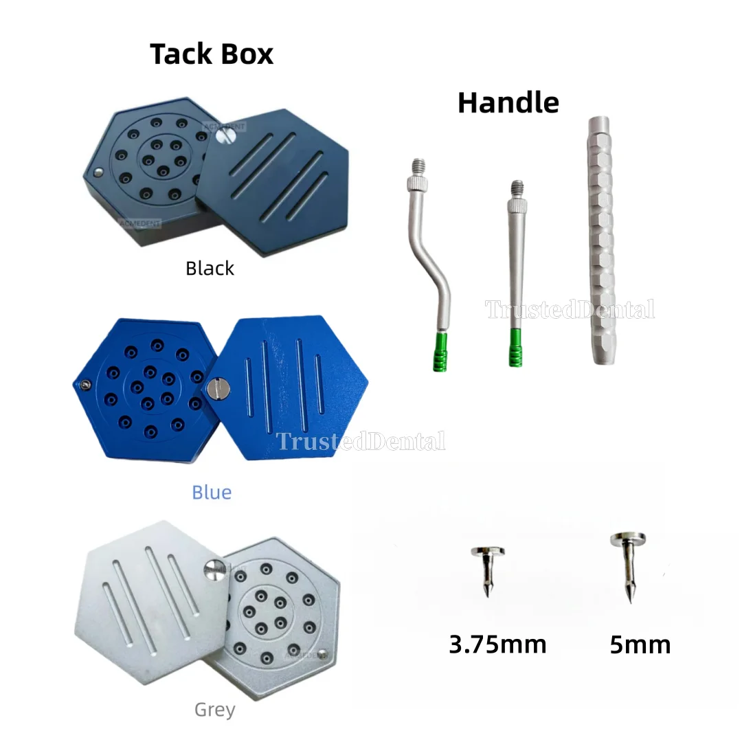 

Dental Bone Tack GBR Titanium Driver Pins Case Membrane Alloy Fixing Stabilization Flat Headed Nail