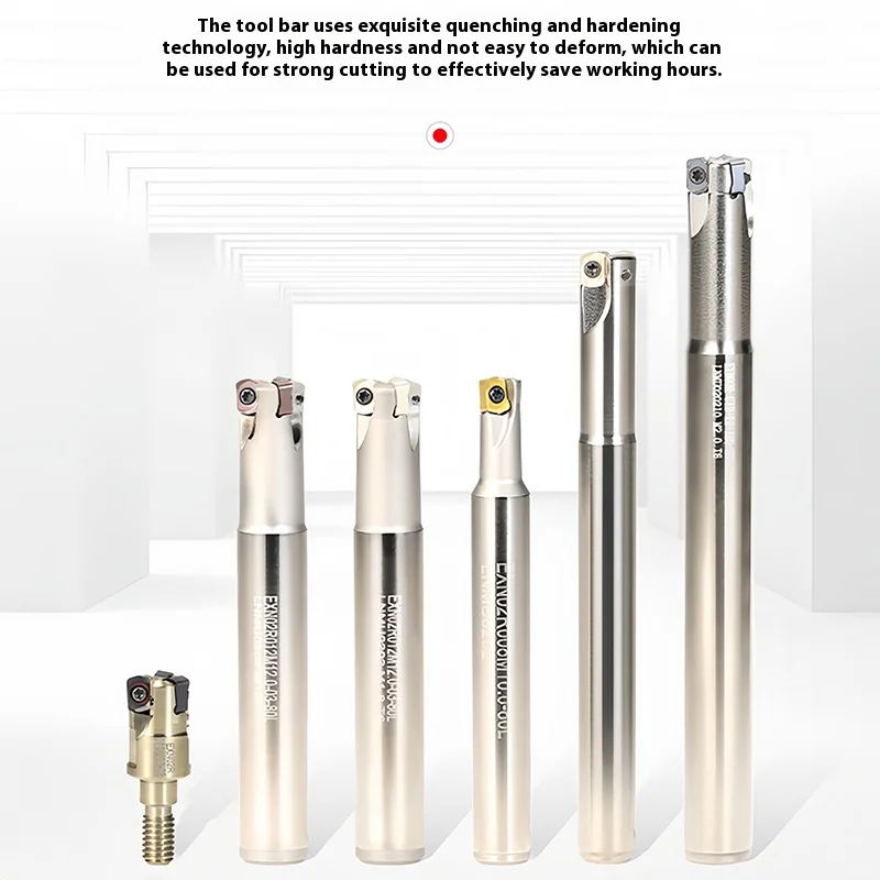 

Серия EXN02R Двусторонний небольшой фрезерный держатель с быстрой подачей для твердосплавных вставок LNMU0202 LNMU0202-ML Торцевая фреза с ЧПУ