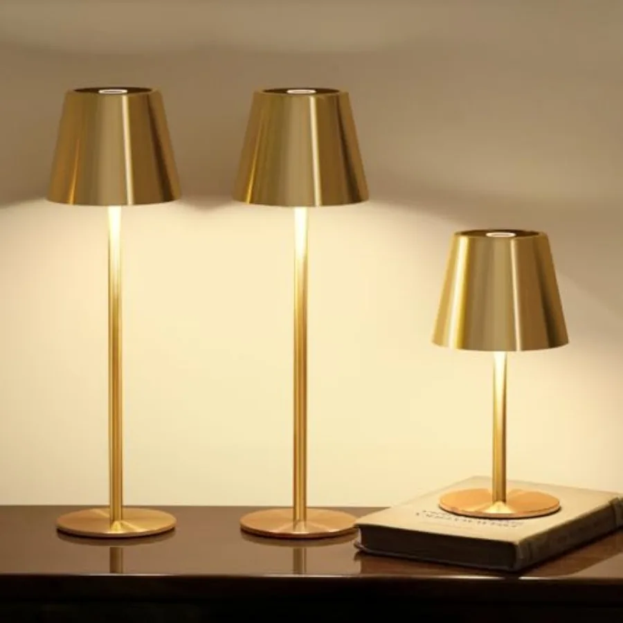 Cordless Table Lamp, Portable Battery Operated Lamp with 3 Color Temps and Stepless Dimming, Rechargeable Table Lamp for Dinner