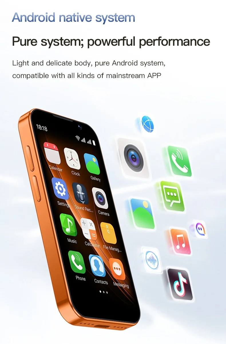 SOYES I17 Mini 3G Smartphone 3.0" HD Display 2GB RAM 16GB ROM Dual SIM 5MP Camera Type-C Small Android Mobile Phone Face Unlock