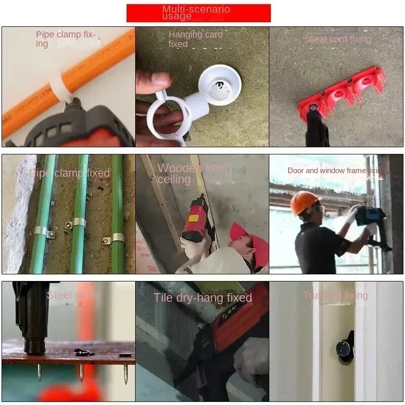 Best Seller First Cross Border Good 6 In 1 Multipurpose Electric Nailer Rechargeable Steel Woodworking Concrete Ceiling Framing