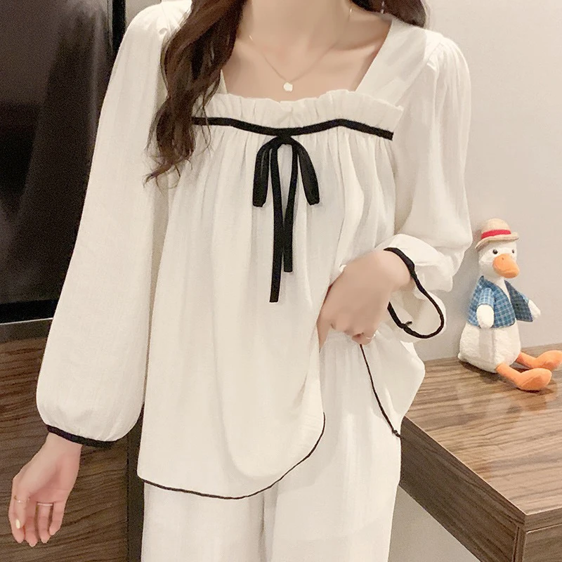 Fashionable Casual Loose Autumn And Winter Pajamas Suit For Women