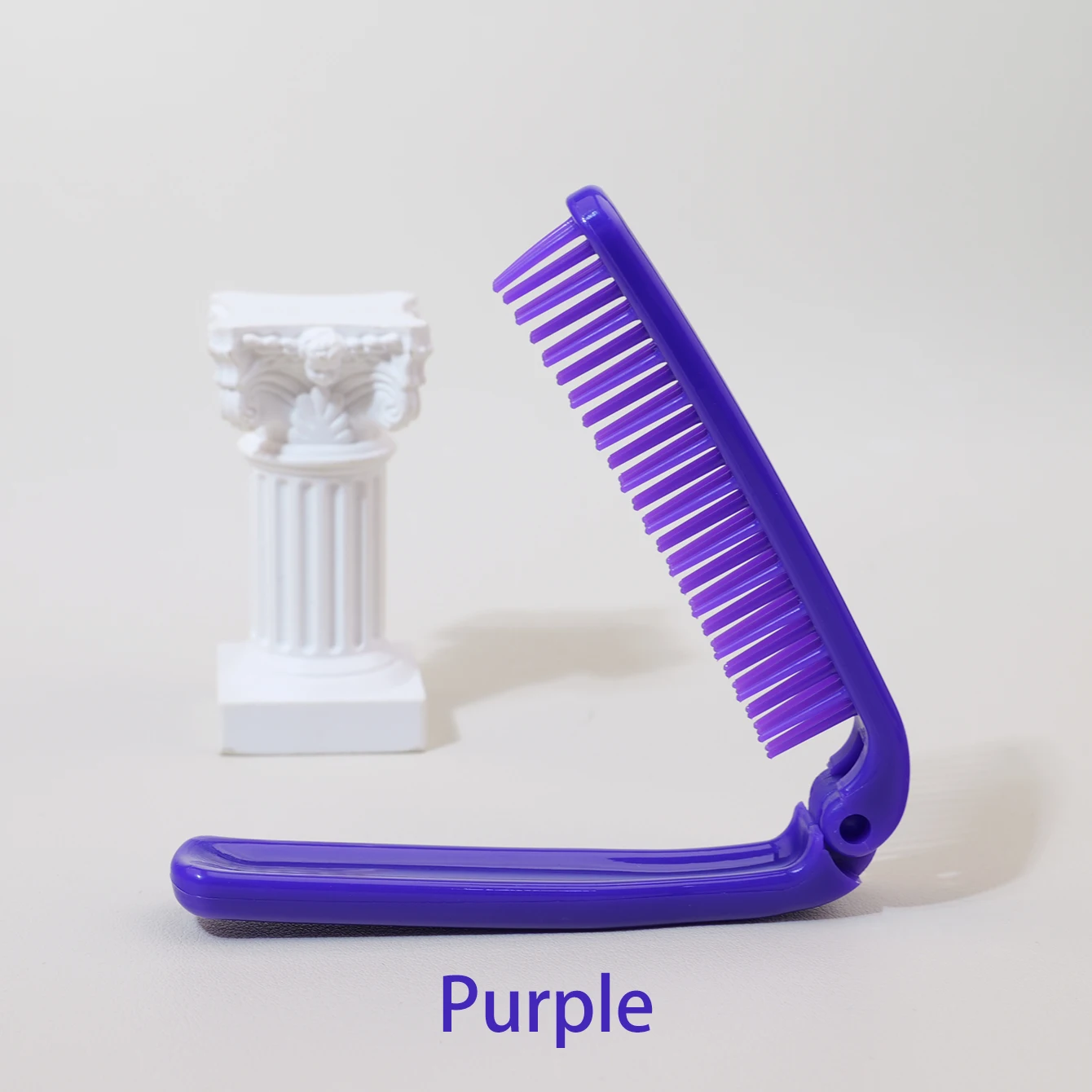 가는 이빨 디자인의 접이식 휴대용 플라스틱 빗과 휴대용 정전기 방지 포켓 빗, 실제 머리 가발 전용