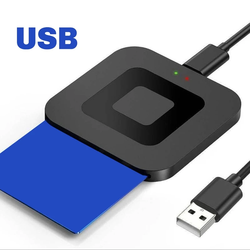 แบบพกพา USB2.0 เครื่องอ่านการ์ดอัจฉริยะสําหรับ DNIE ATM IC ID Bank ซิมการ์ด Common Access Tax Declaration Card Reader B