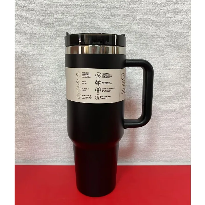 Hot Sale Ice King Cup with Handle, Men's and Women's Stainless Steel Cold Cup, 2nd Generation 40oz Car Cup
