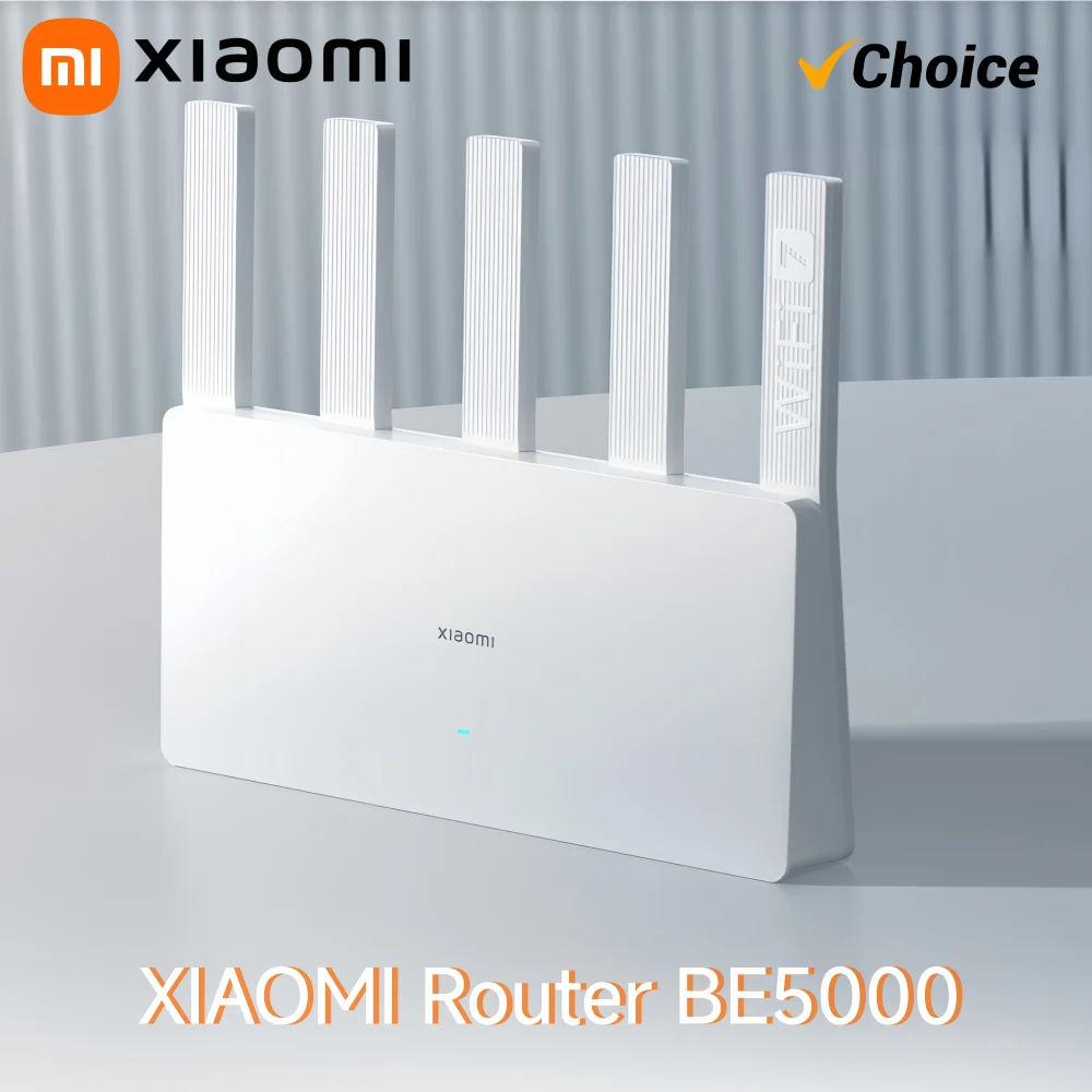 Xiaomi BE5000 Router Wi-Fi 7 Dual-Band Mesh System 2.4/5GHz with 2.5G Port IPTV Support OFDMA Signal Boost for Home or Gaming