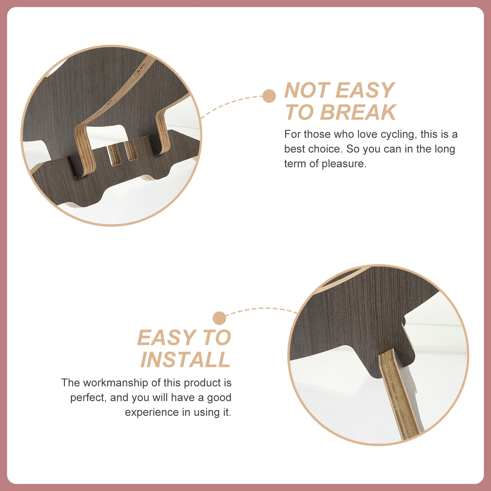 

Professional Mountain Bike Kickstand Solid Wood Adjustable Side Stand Stable Rear Support Parking Rack Bike Display Brace