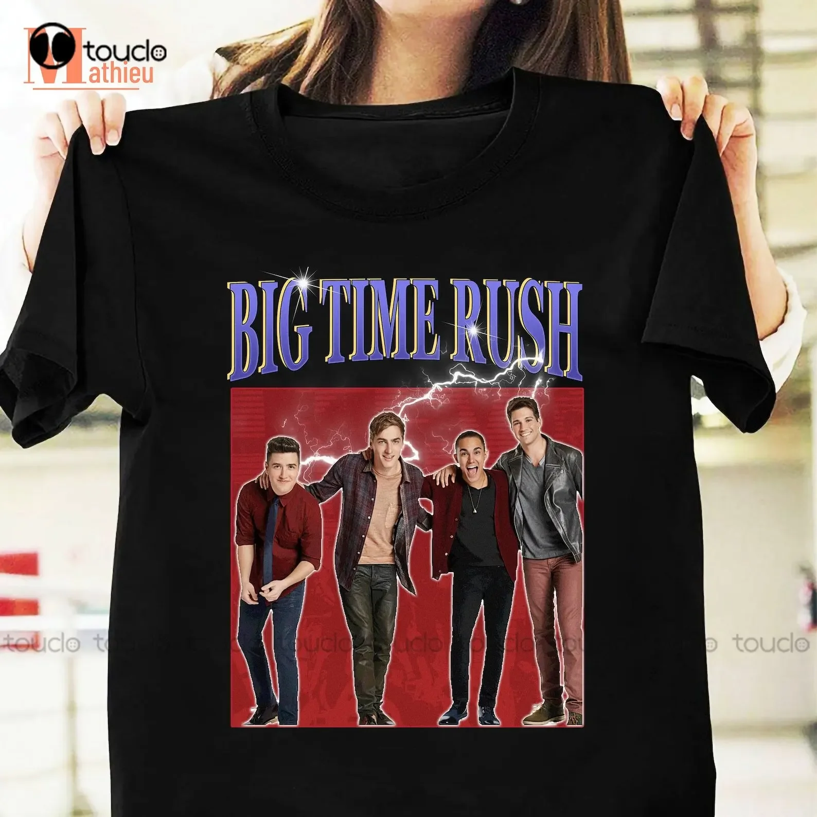 Camiseta Big Time Rush Band, camiseta de banda de música Pop Boy, camiseta blanca, camisetas divertidas de manga corta, camiseta estampada de regalo de Navidad de Xs-5Xl