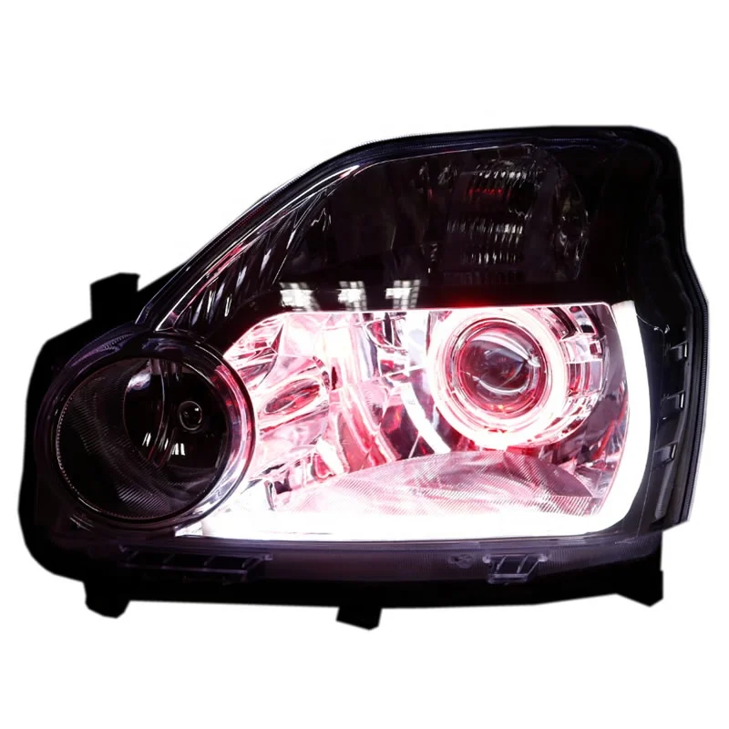 For NISSAN X-Trail FULL LED Headlights Custom Devil Eye Angel Eye Daytime Running Light Front Lamp Assembly 2001-2014