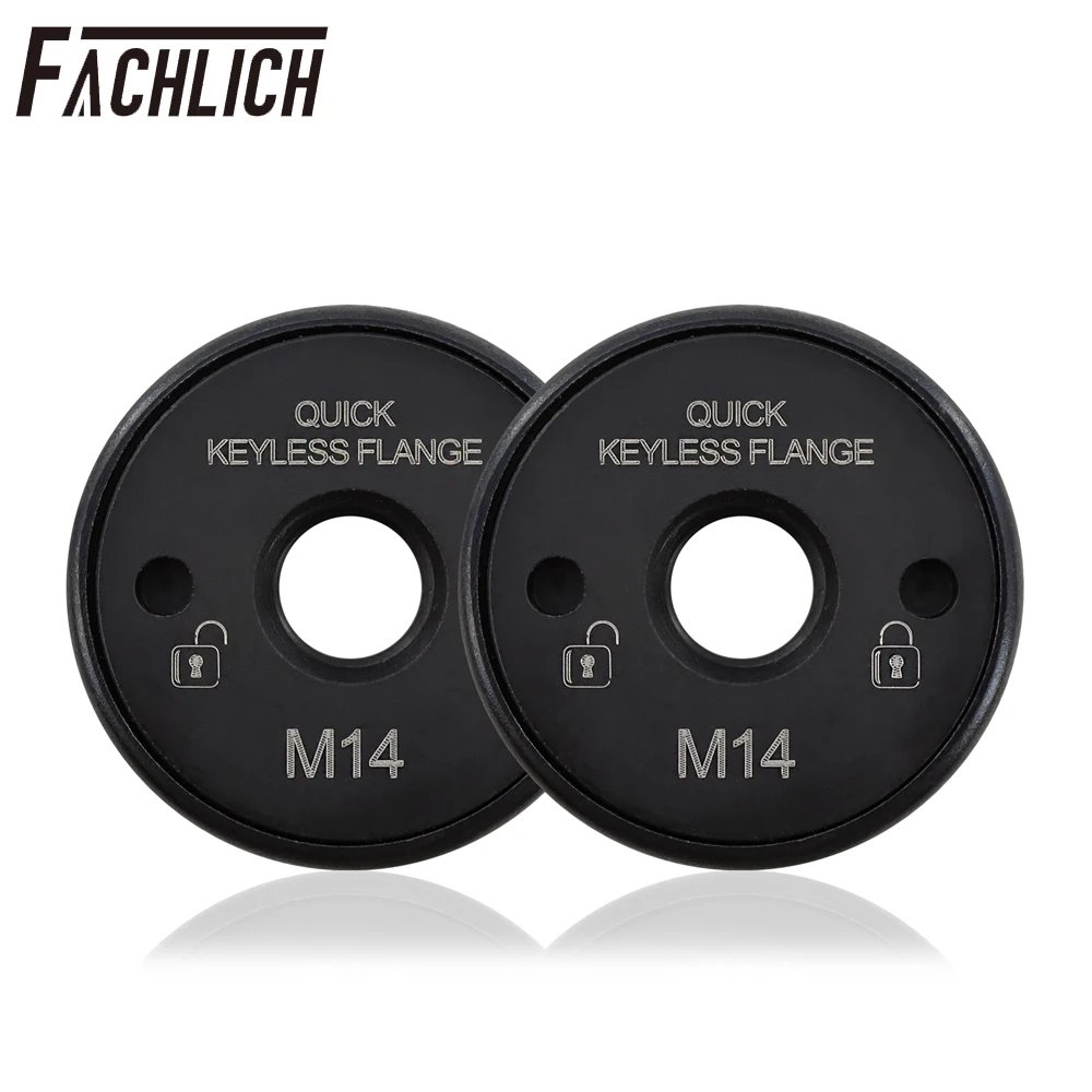 FACHLICH 2pcs Quick Clamping Quick Release Nut M14 Flange For Angle Grinder Accessory Self Locking Pressure Plate