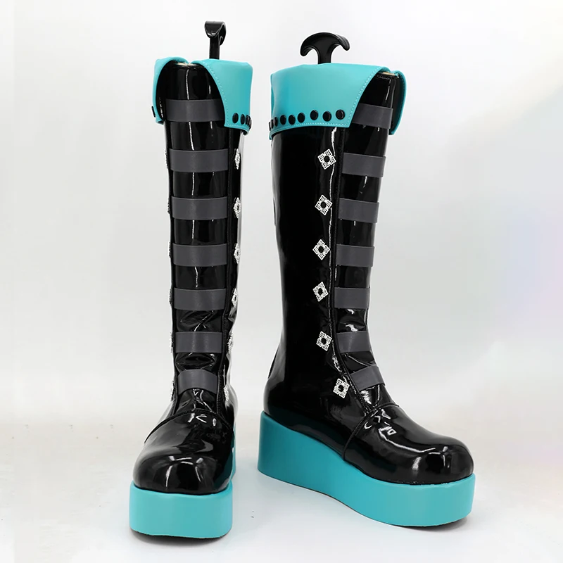 Rascal Miku Cosplay chaussures méchants jeu de rôle bottes en simili cuir pour femmes filles